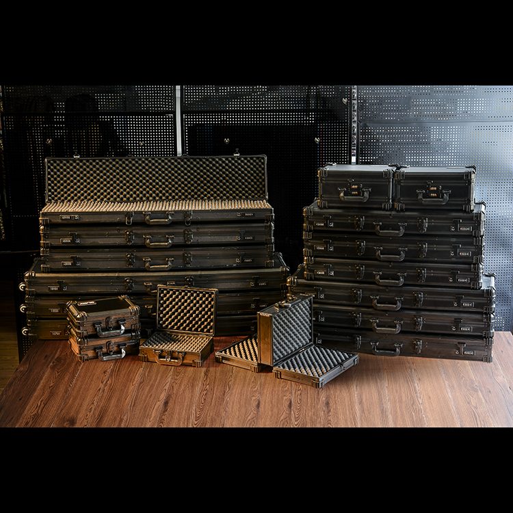 GLARY heavy duty aluminum gun case with wheels and stackable design
