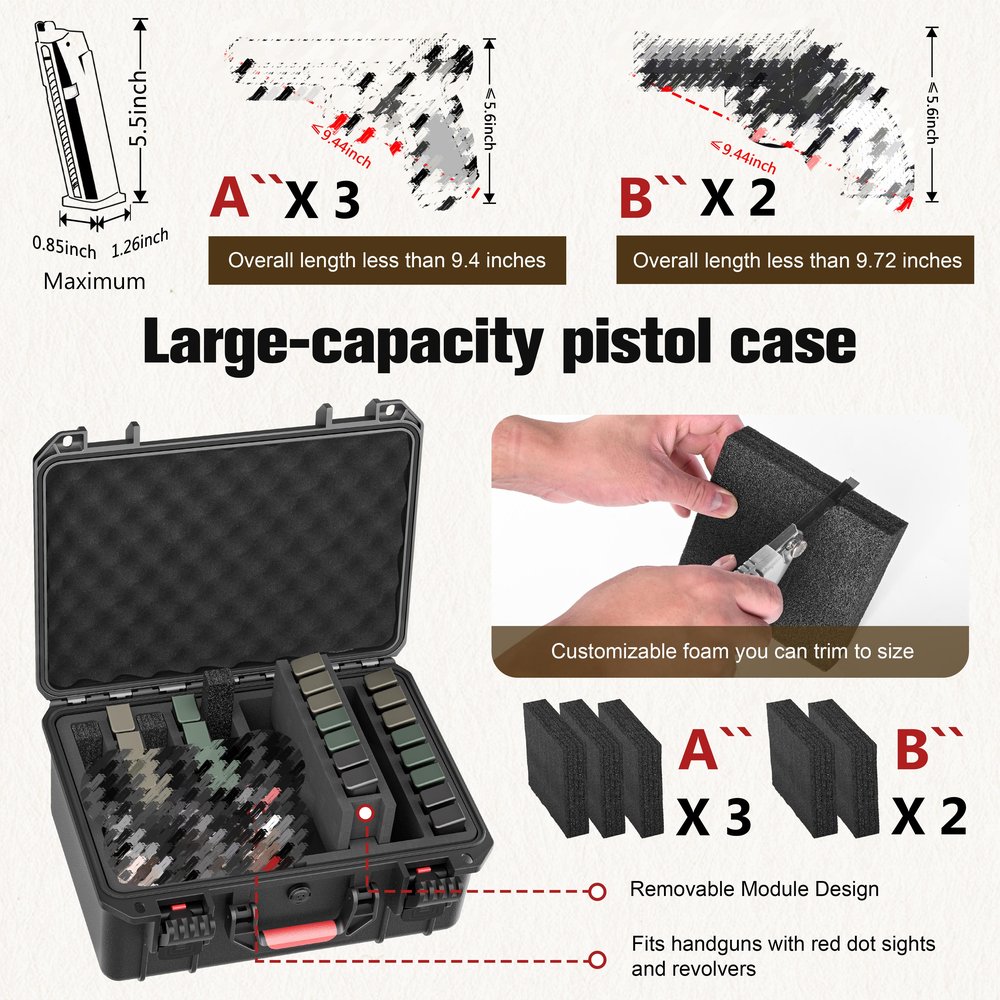 Hard Shell Gun Case detail 2