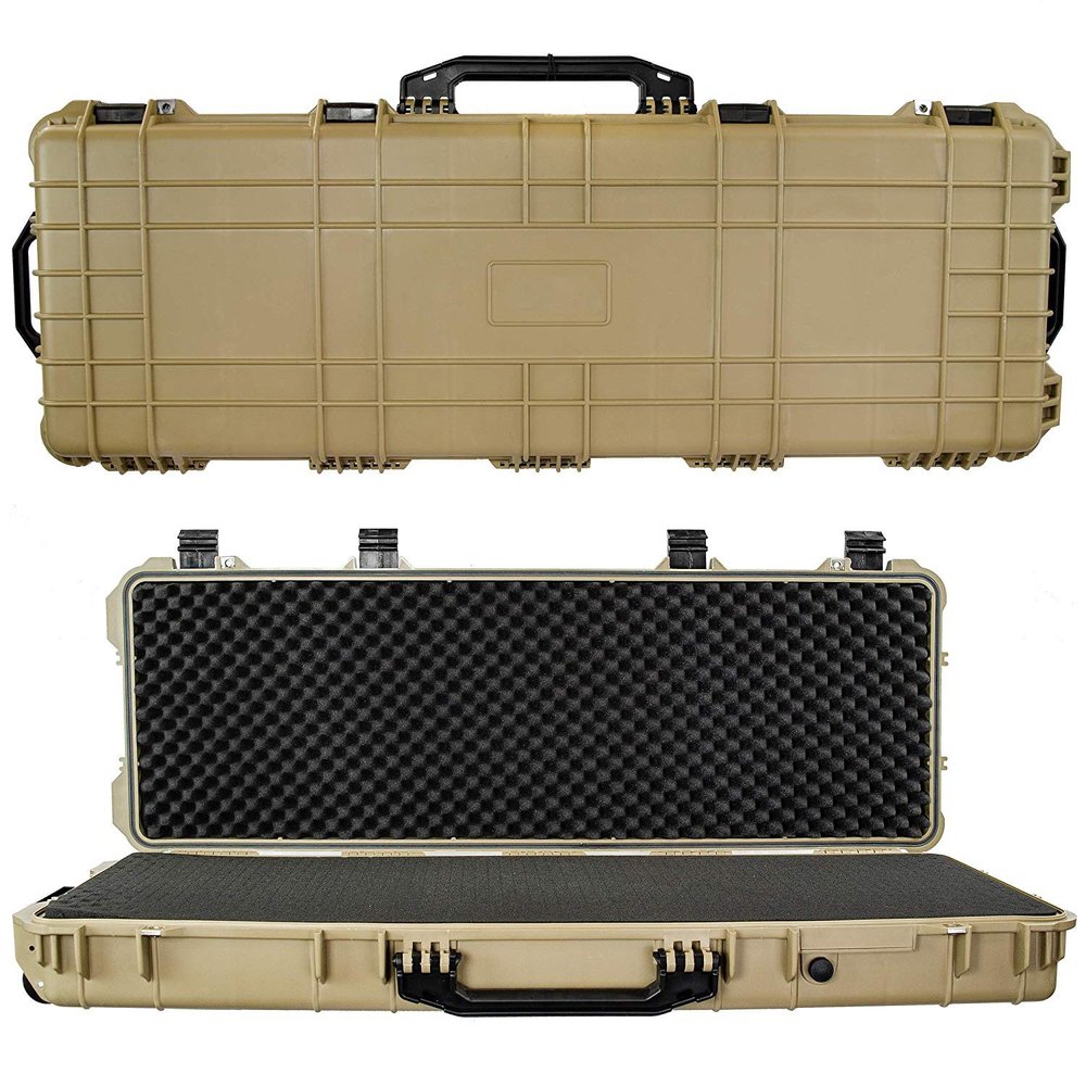 Plastic Hard Gun Case with Wheels detail 2