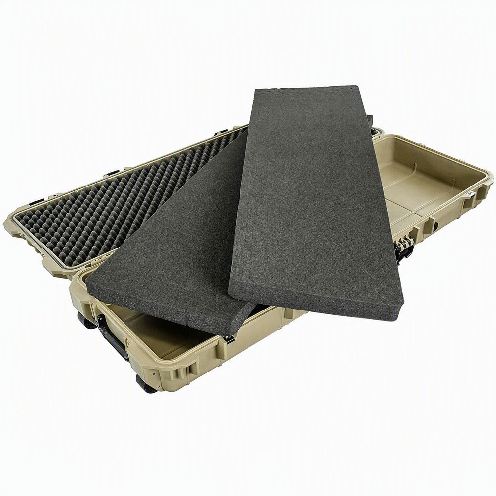Plastic Hard Gun Case with Wheels detail 5