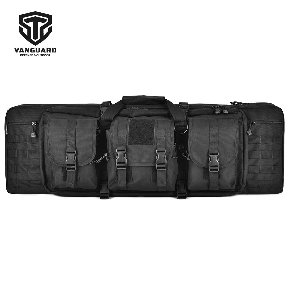 94cm two-way carry backpack double gun case with MOLLE, waterproof